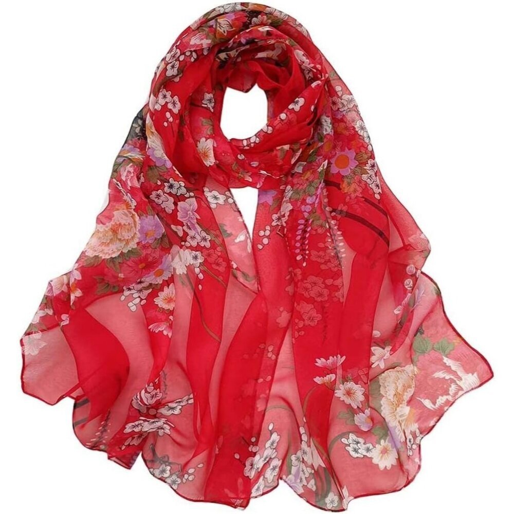 Women's A11  Lightweight Floral Print Scarves, Shawl Wraps & Fashion